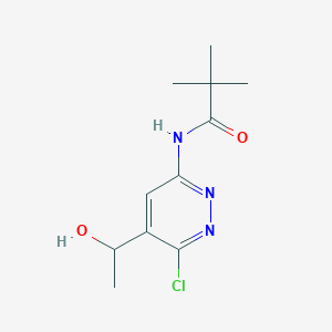 molecular formula C11H16ClN3O2 B14784361 N-(6-chloro-5-(1-hydroxyethyl)pyridazin-3-yl)pivalamide 