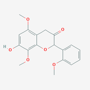 4H-1-Benzopyran-4-one, 2,3-dihydro-7-hydroxy-5,8-dimethoxy-2-(2-methoxyphenyl)-, (S)-; (2S)-2,3-Dihydro-7-hydroxy-5,8-dimethoxy-2-(2-methoxyphenyl)-4H-1-benzopyran-4-on