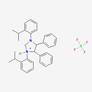 (4R,5R)-4,5-Dihydro-1,3-bis[2-(1-methylethyl)phenyl]-4,5-diphenyl-1H-imidazolium Tetrafluoroborate