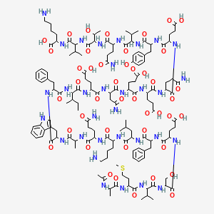 molecular formula C141H210N32O44S B14784373 Ac-DL-Ala-DL-Met-DL-Val-DL-Ser-DL-Glu-DL-Phe-DL-Leu-DL-Lys-DL-Gln-DL-Ala-DL-Trp-DL-Phe-DL-xiIle-DL-Glu-DL-Asn-DL-Glu-DL-Glu-DL-Gln-DL-Glu-DL-Tyr-DL-Val-DL-Gln-DL-xiThr-DL-Val-DL-Lys-OH 