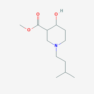 molecular formula C12H23NO3 B1478438 Methyl 4-hydroxy-1-isopentylpiperidine-3-carboxylate CAS No. 2097993-35-4