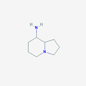 molecular formula C8H16N2 B14784399 trans-1,2,3,5,6,7,8,8a-Octahydroindolizin-8-amine 