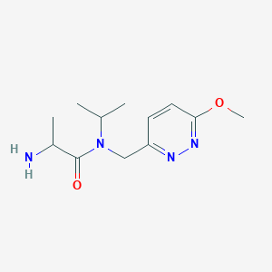 molecular formula C12H20N4O2 B14784432 2-amino-N-[(6-methoxypyridazin-3-yl)methyl]-N-propan-2-ylpropanamide 