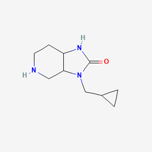 molecular formula C10H17N3O B14784461 3-(cyclopropylmethyl)-3a,4,5,6,7,7a-hexahydro-1H-imidazo[4,5-c]pyridin-2-one 