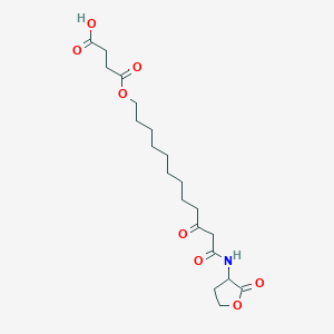 molecular formula C20H31NO8 B14784505 4-[10,12-dioxo-12-[[(3S)-2-oxotetrahydrofuran-3-yl]amino]dodecoxy]-4-oxo-butanoic acid 