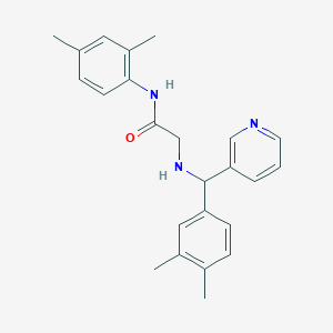 molecular formula C24H27N3O B14784509 N-(2,4-Dimethylphenyl)-2-(((3,4-dimethylphenyl)(pyridin-3-yl)methyl)amino)acetamide 