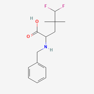 molecular formula C14H19F2NO2 B14784565 2-(Benzylamino)-5,5-difluoro-4,4-dimethylpentanoic acid 