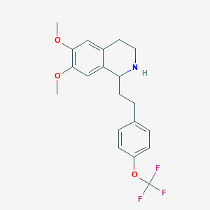 molecular formula C20H22F3NO3 B14784578 6,7-Dimethoxy-1-[2-(4-trifluoromethoxy-phenyl)-ethyl]-1,2,3,4-tetrahydro-isoquinoline 