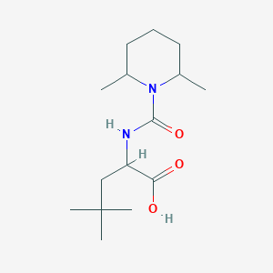 molecular formula C15H28N2O3 B14784582 L-Leucine, N-[(2,6-dimethyl-1-piperidinyl)carbonyl]-4-methyl-, cis-(9CI) 