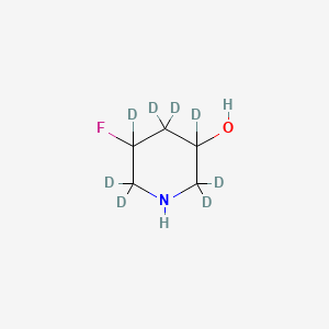 molecular formula C5H10FNO B14784588 5-fluoro(2,2,3,4,4,5,6,6-(2)H)piperidin-3-ol 