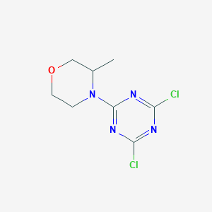 molecular formula C8H10Cl2N4O B14784596 4-(4,6-Dichloro-1,3,5-triazin-2-yl)-3-methylmorpholine 