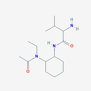 molecular formula C15H29N3O2 B14784609 2-Amino-N-((2S)-2-(N-ethylacetamido)cyclohexyl)-3-methylbutanamide 