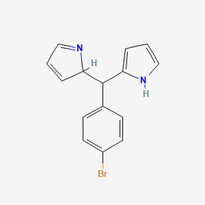 molecular formula C15H13BrN2 B14784615 2-[(4-bromophenyl)(1H-pyrrol-2-yl)methyl]-2H-pyrrole 