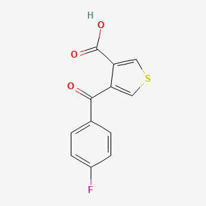 molecular formula C12H7FO3S B14784645 4-(4-Fluoro-benzoyl)-thiophene-3-carboxylic acid 