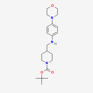 molecular formula C21H33N3O3 B14784650 1-Boc-4-[(4-Morpholin-4-yl-phenylamino)methyl]piperidine 