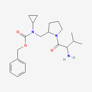 molecular formula C21H31N3O3 B14784687 Benzyl (((S)-1-((S)-2-amino-3-methylbutanoyl)pyrrolidin-2-yl)methyl)(cyclopropyl)carbamate 