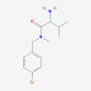 molecular formula C13H19BrN2O B14784703 2-amino-N-[(4-bromophenyl)methyl]-N,3-dimethylbutanamide 