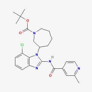 Tert-butyl 3-[7-chloro-2-[(2-methylpyridine-4-carbonyl)amino]benzimidazol-1-yl]azepane-1-carboxylate