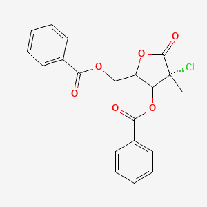 molecular formula C20H17ClO6 B14784723 [(4R)-3-benzoyloxy-4-chloro-4-methyl-5-oxooxolan-2-yl]methyl benzoate 