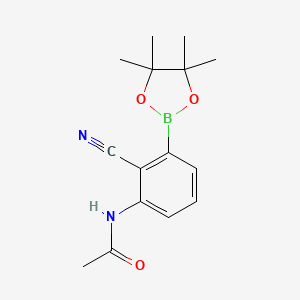 N-[2-cyano-3-(4,4,5,5-tetramethyl-1,3,2-dioxaborolan-2-yl)phenyl]acetamide