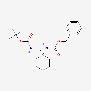 N-[1-[[[(1,1-Dimethylethoxy)carbonyl]amino]methyl]cyclohexyl]-carbamic acid, phenylmethyl ester