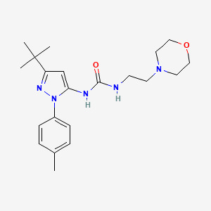 molecular formula C21H31N5O2 B14784768 1-[3-Tert-Butyl-1-(4-Methylphenyl)-1h-Pyrazol-5-Yl]-3-[2-(Morpholin-4-Yl)ethyl]urea 