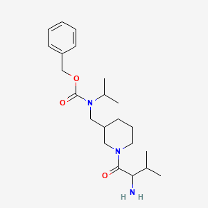 molecular formula C22H35N3O3 B14784769 benzyl N-[[1-(2-amino-3-methylbutanoyl)piperidin-3-yl]methyl]-N-propan-2-ylcarbamate 