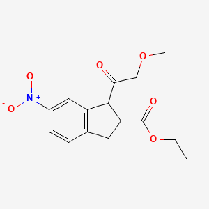 Ethyl 1-(2-methoxyacetyl)-6-nitro-2,3-dihydro-1H-indene-2-carboxylate