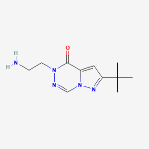 molecular formula C11H17N5O B1478481 5-(2-aminoethyl)-2-(tert-butyl)pyrazolo[1,5-d][1,2,4]triazin-4(5H)-one CAS No. 2098052-98-1