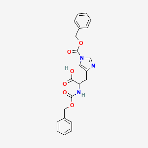 molecular formula C22H21N3O6 B14784812 (S)-3-(1-((Benzyloxy)carbonyl)-1H-imidazol-4-yl)-2-(((benzyloxy)carbonyl)amino)propanoic acid 