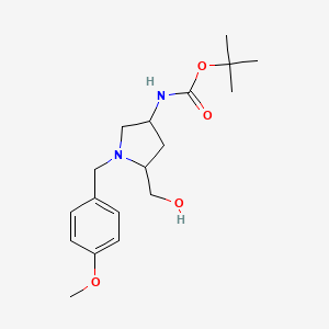 tert-butyl N-[5-(hydroxymethyl)-1-[(4-methoxyphenyl)methyl]pyrrolidin-3-yl]carbamate