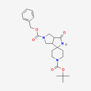 5'-Benzyl 1-(tert-butyl) (3a'R,6a'R)-3'-oxohexahydro-5'H-spiro[piperidine-4,1'-pyrrolo[3,4-c]pyrrole]-1,5'-dicarboxylate