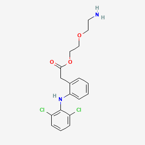 molecular formula C18H20Cl2N2O3 B14784906 2-(2-Aminoethoxy)ethyl 2-(2-(2,6-dichlorophenylamino)phenyl)acetate 