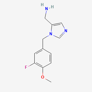 molecular formula C12H14FN3O B1478493 (1-(3-氟-4-甲氧基苄基)-1H-咪唑-5-基)甲胺 CAS No. 2098052-33-4