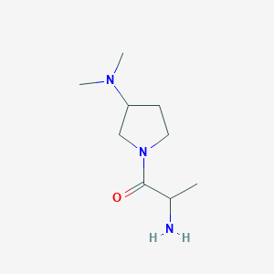 molecular formula C9H19N3O B14784942 2-Amino-1-[3-(dimethylamino)pyrrolidin-1-yl]propan-1-one 