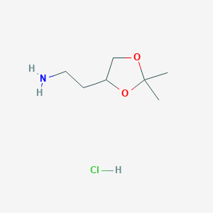 molecular formula C7H16ClNO2 B14784995 (S)-2-(2,2-Dimethyl-1,3-dioxolan-4-yl)ethanamine hydrochloride 