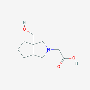 molecular formula C10H17NO3 B1478502 2-(3a-(羟甲基)六氢环戊[c]吡咯-2(1H)-基)乙酸 CAS No. 2098067-56-0