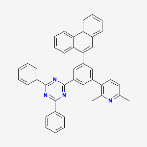 molecular formula C42H30N4 B14785068 2-(3-(2,6-Dimethylpyridin-3-yl)-5-(phenanthren-9-yl)phenyl)-4,6-diphenyl-1,3,5-triazine 