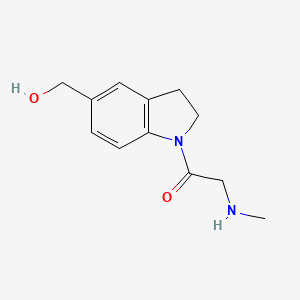 molecular formula C12H16N2O2 B1478508 1-(5-(Hydroxymethyl)indolin-1-yl)-2-(methylamino)ethan-1-one CAS No. 2091589-18-1