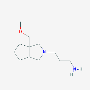 molecular formula C12H24N2O B1478514 3-(3a-(methoxymethyl)hexahydrocyclopenta[c]pyrrol-2(1H)-yl)propan-1-amine CAS No. 2098005-64-0