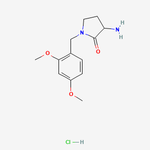 3-Amino-1-[(2,4-dimethoxyphenyl)methyl]pyrrolidin-2-one;hydrochloride