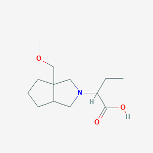 molecular formula C13H23NO3 B1478516 2-(3a-(甲氧基甲基)六氢环戊[c]吡咯-2(1H)-基)丁酸 CAS No. 2097949-26-1