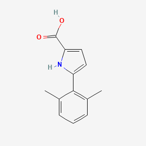 molecular formula C13H13NO2 B14785170 5-(2,6-Dimethylphenyl)-1H-pyrrole-2-carboxylic acid 