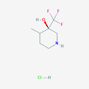 molecular formula C7H13ClF3NO B14785176 (3R)-4-methyl-3-(trifluoromethyl)piperidin-3-ol;hydrochloride 