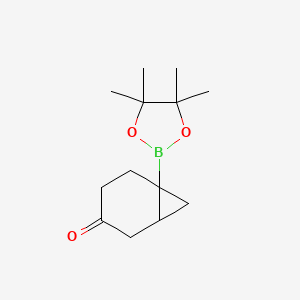 molecular formula C13H21BO3 B14785196 6-(4,4,5,5-Tetramethyl-1,3,2-dioxaborolan-2-yl)bicyclo[4.1.0]heptan-3-one 