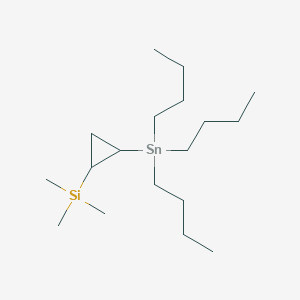 molecular formula C18H40SiSn B14785209 Trimethyl(2-(tributylstannyl)cyclopropyl)silane 