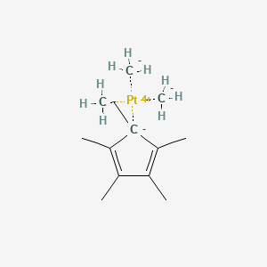 molecular formula C13H24Pt B14785240 Carbanide;1,2,3,4,5-pentamethylcyclopenta-1,3-diene;platinum(4+) 