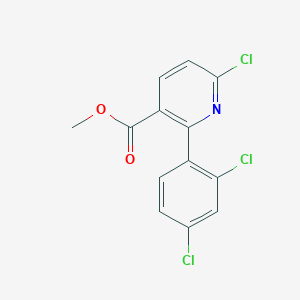 molecular formula C13H8Cl3NO2 B14785244 Methyl 6-chloro-2-(2,4-dichlorophenyl)nicotinate 