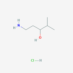 molecular formula C6H16ClNO B14785250 (S)-1-Amino-4-methylpentan-3-ol hydrochloride 