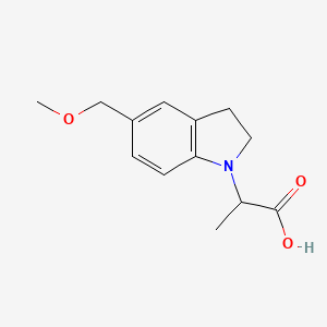 molecular formula C13H17NO3 B1478527 2-(5-(Methoxymethyl)indolin-1-yl)propanoic acid CAS No. 2097948-55-3